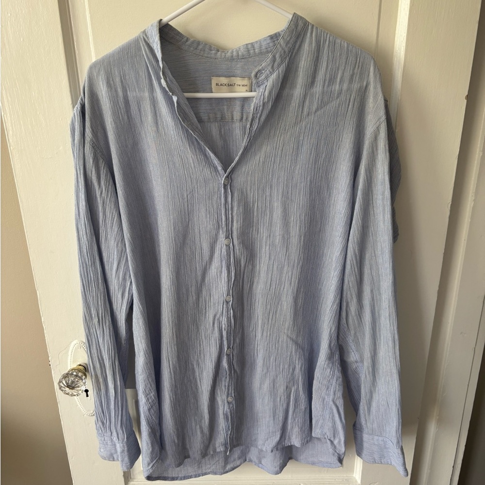 Blue Button Down Cotton Shirt